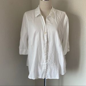J. Crew White Casual Blouse
